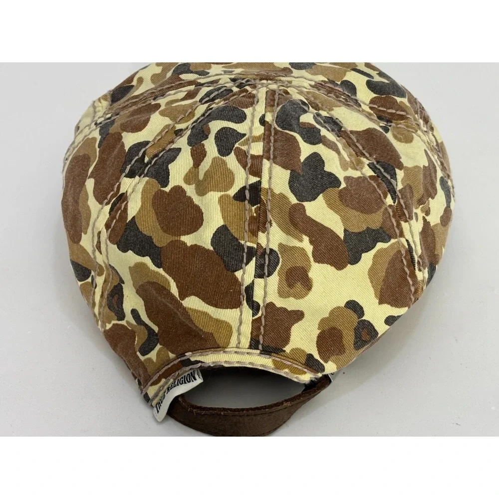 True‎ Religion Strap back Flat Cap Hat Mens Camo Duck Hunter Retro Vintage